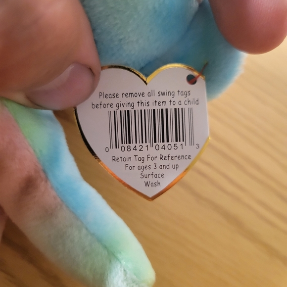 TY "Garcia" the Bear Retired Beanie Baby ERRORS RARE - MINT NEW WITH TAGS - Picture 7 of 9